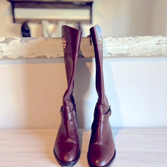 Tory Burch Leather Knee High Riding Boots - Picture 2 of 4